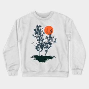 Minimalist Abstract Nature Art #37 Thin Shrubs or trees Crewneck Sweatshirt